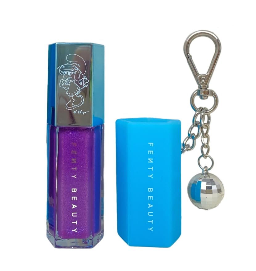 X Smurfs Gloss Bomb Universal Lip Luminizer + Keychain - Smurfect Effect - 9 Ml / 0.3 Fl Oz